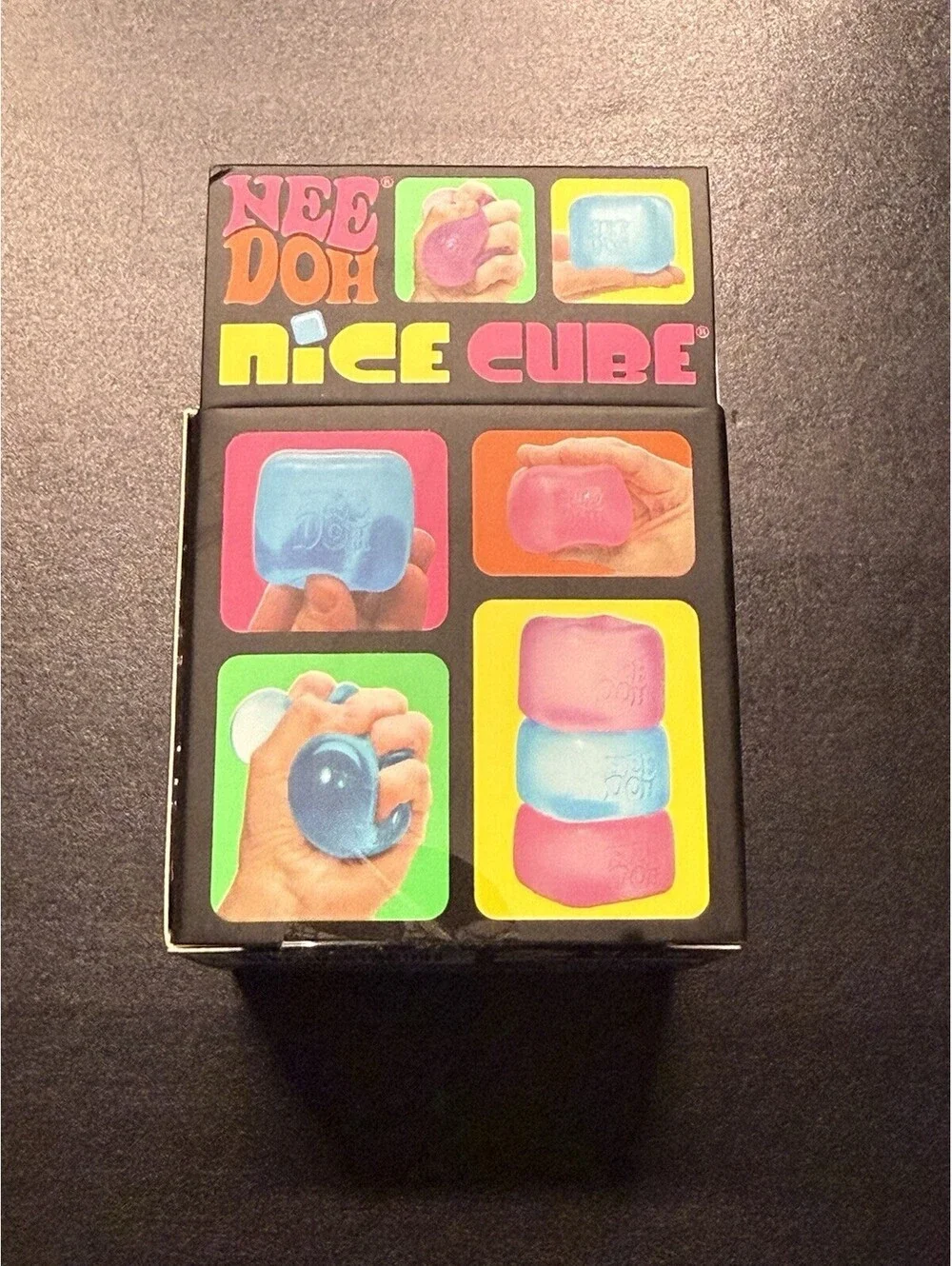 NeeDoh NICE CUBE Super Solid Squish ~ BLUE Sensory Squishy Toy NEW